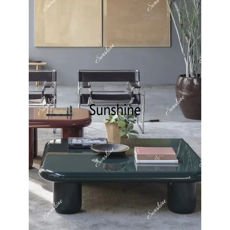 Nordic square coffee table living room modern simple light luxury edge table