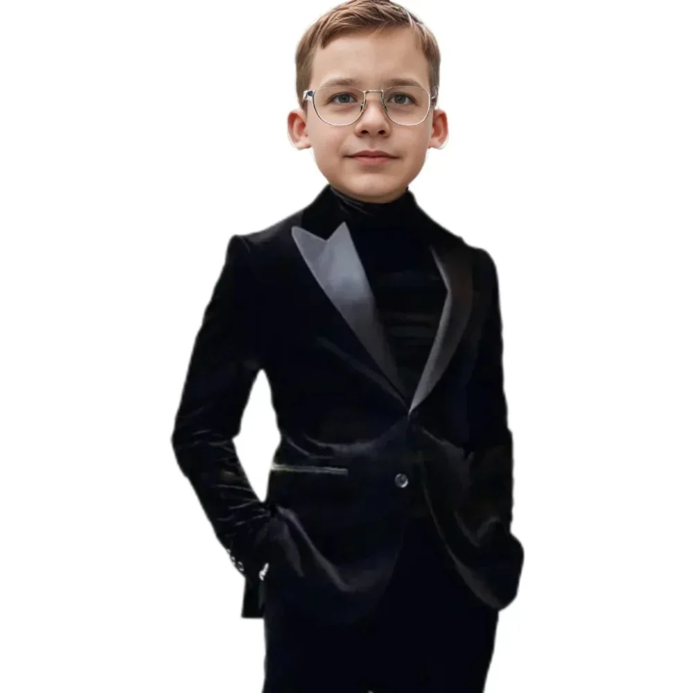 

Boys Suit For Wedding Kids Photograph Suit Children Formal Ceremony Tuxedo Dress Child Party Performance Costume Blazer+Pant
