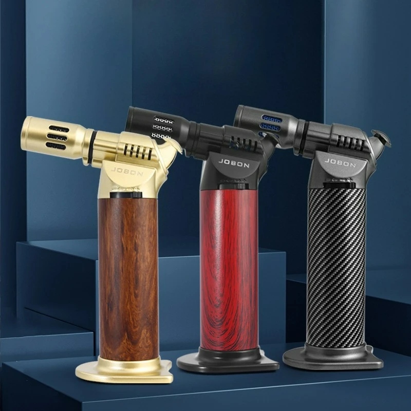 

Сварювальный пистолет Jobon Four с прямой зажигалкой и замком, высокая мощность огневой мощи, надувной ветрозащитный кухонный воспламенитель для барбекю