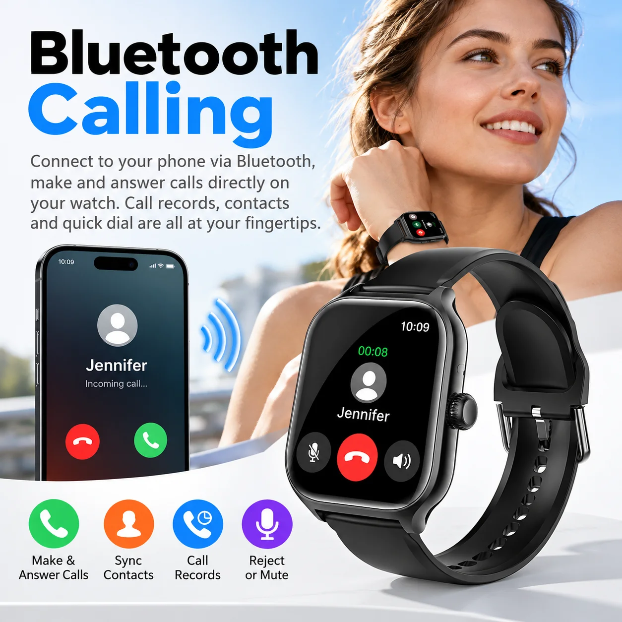 New Message Answer Smart Watch 2027 Bluetooth Call Calorie Tracking Outdoor Sports Pedometer Information Alerts Smartwatches H10