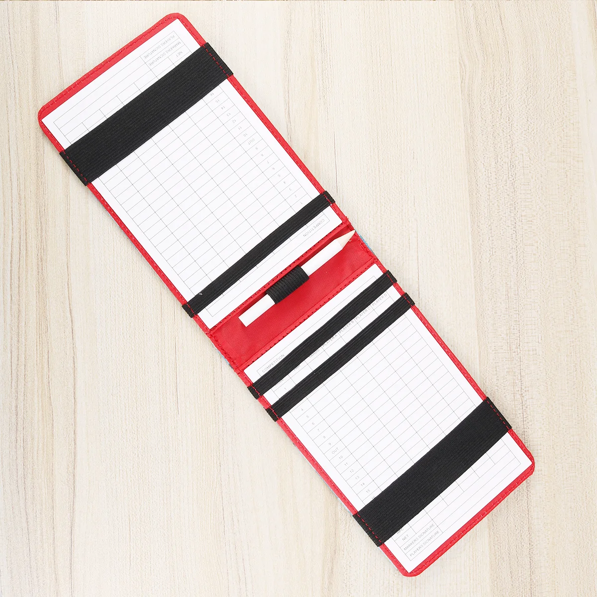

Creative Pu Golf Scorecard Keeper Holder With Pencil Sturdy Writing Surface Portable Promotional Gift Blue For Standard