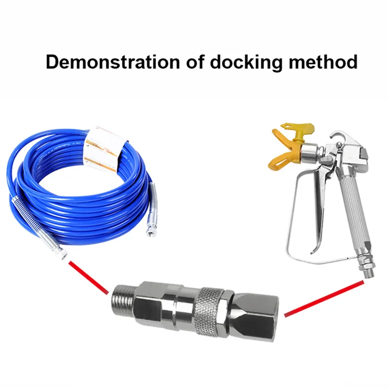 A56XA Airless Spray Hose Swivel Adapter Stainless Steel Sprayer Connector Suitable for Airless High-Pressure Paint Sprayer 5Pc