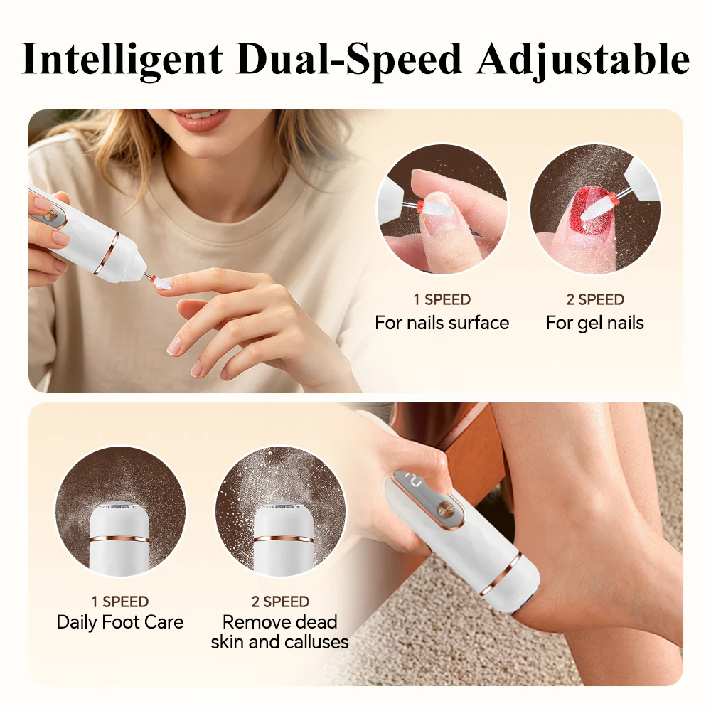 Electric Nail File And Callus Remover For Manicure And Pedicure_voghion.com