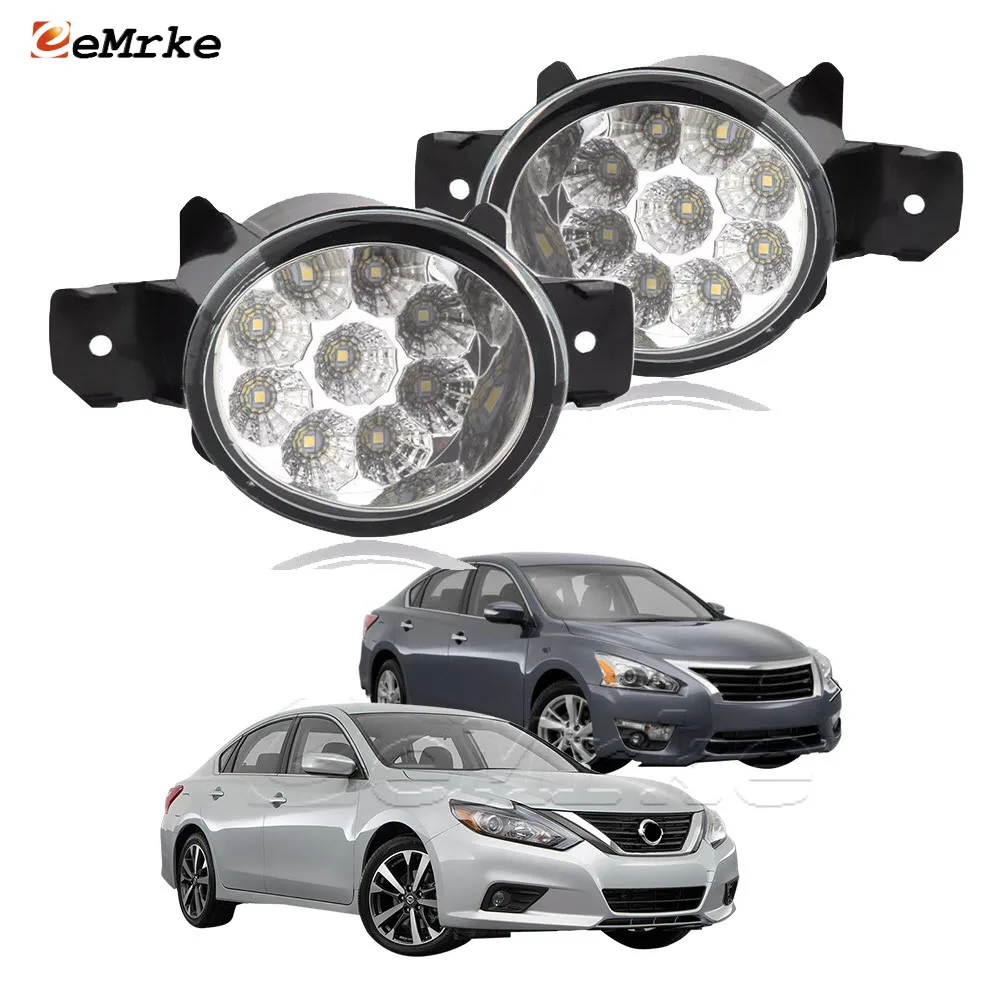 Upgrade Led Fog Lights Assembly for Nissan Altima Teana L33 L34 2012-2021 PTF DRL Daytime Running Light Car Fog Lamp Accessories