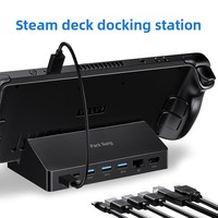 Suitable for Steam Deck Handheld - 6-in-1 Type-C Docking Station, USB Hub Expansion Base with Multi-Port Output
