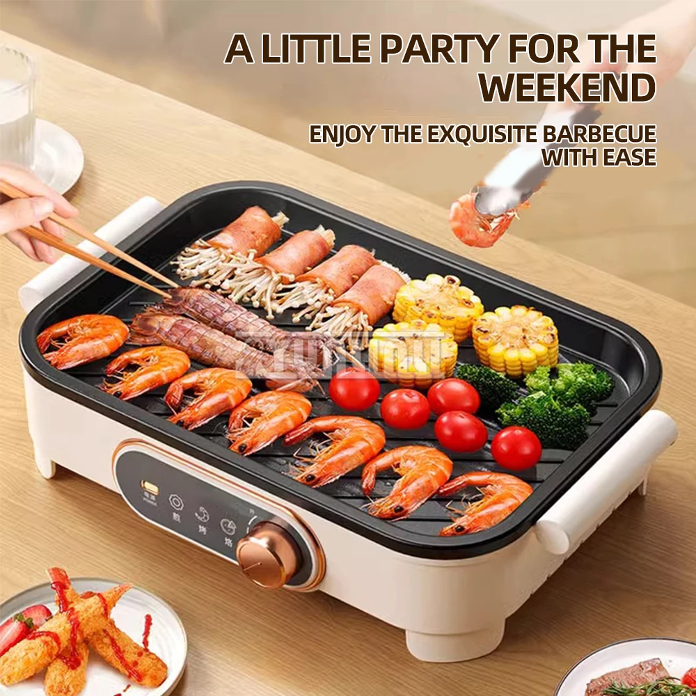 

Household Smokeless Barbecue Maker Non-Stick Mini Barbecue Pancake Pan Multifunctional Breakfast Machine