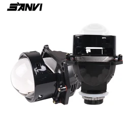 SANVI 2PC 3inch S9 5500K 55W Auto Bi LED Projector Lens Koplamp H4 H7 Auto projector Lens Koplamp RHD & LHD Lamp