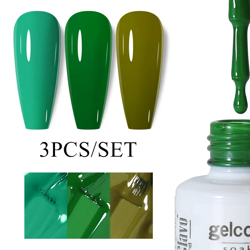 Arte Clavo 8 مللي 3psc/مجموعة جيل للأظافر مجموعة طلاء الأظافر شبه دائم الهجين لقاعدة معطف فوقي نقع قبالة الأشعة فوق البنفسجية الصيف الشتاء اللون LED مسمار الفن #4