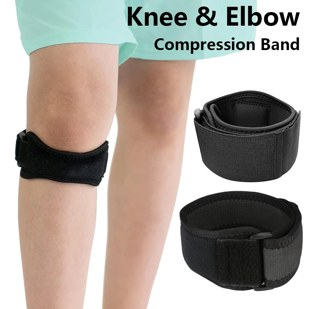 1PC Adjustable Elbow Knee Patellar Tendon Support Strap Band Knee Support Brace for Running basketball volleyball Sports Kneepad