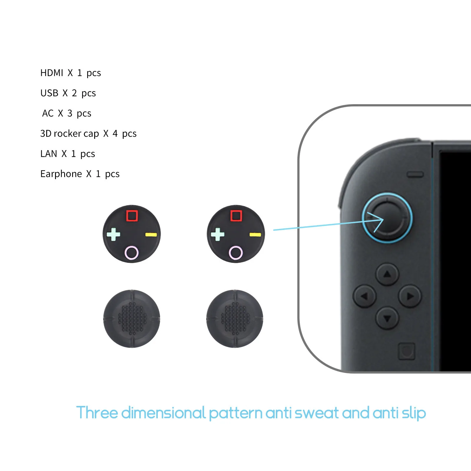 

12 PCS/Set Dust Protector Silicone Port Plugs Anti-Scratch Dust Cover+Rocker Caps for Switch 2 Game Console Accessories