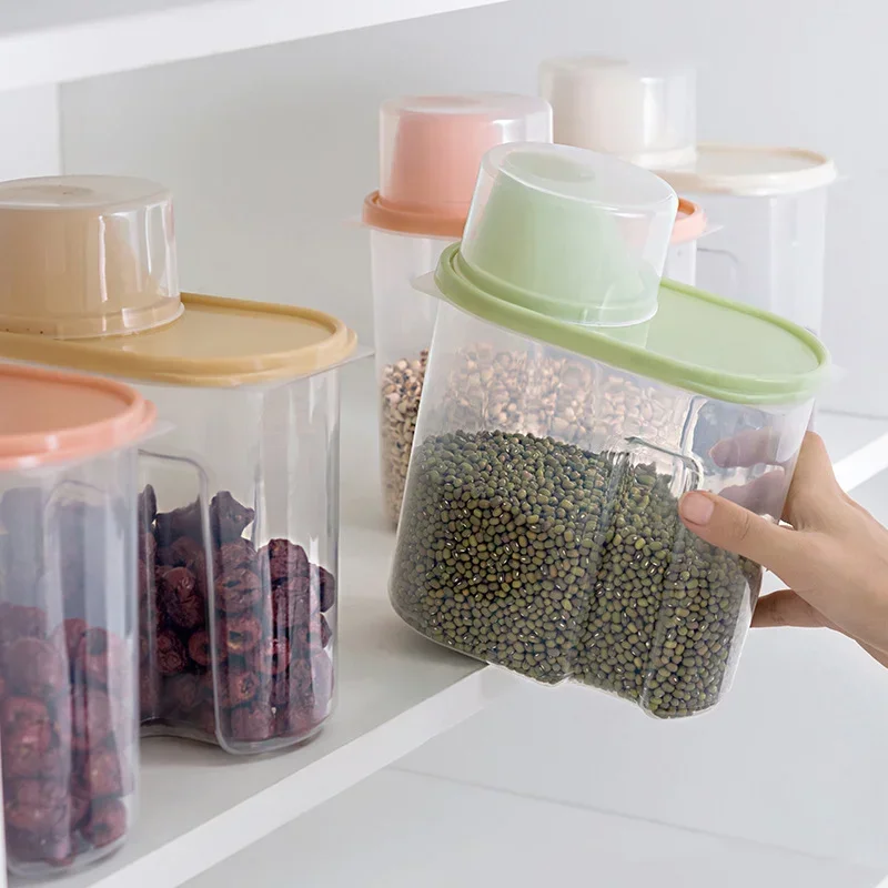 Kitchen Food Grain Rice Container Rice Storage Box Flour Grain Organizer