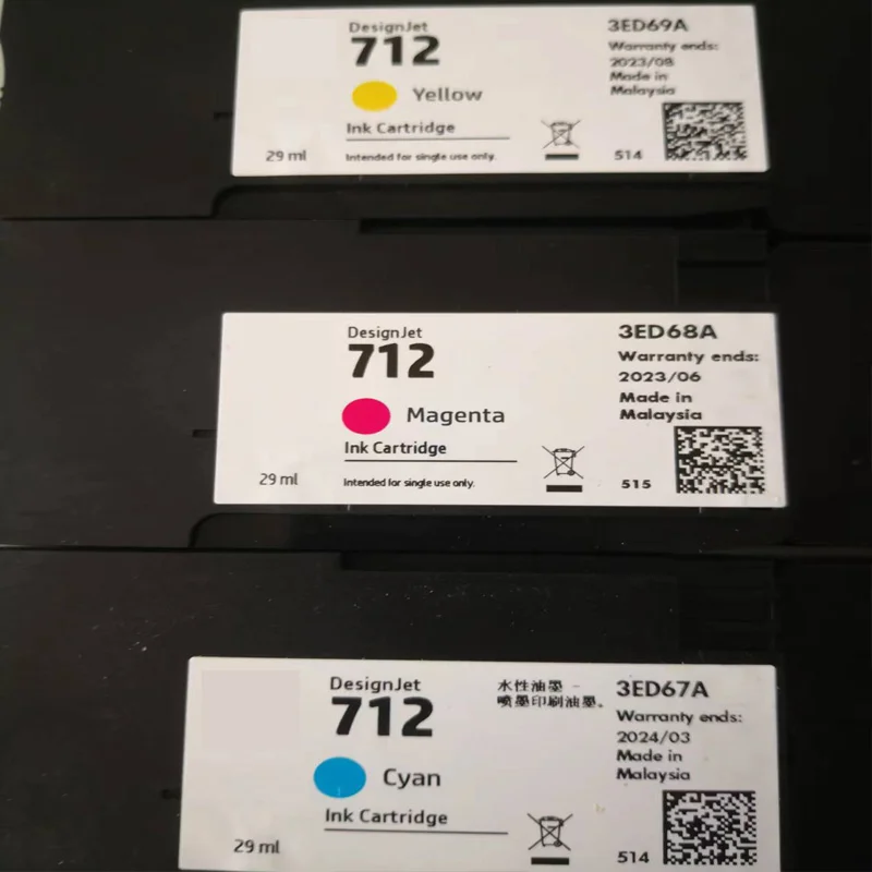 

Hot sellingOriginal 712 3ED67A 3ED68A 3ED69A 3ED77A 3ED78A 3ED79A ink cartridge for H P Designjet T650 T630 T250 T210 T230