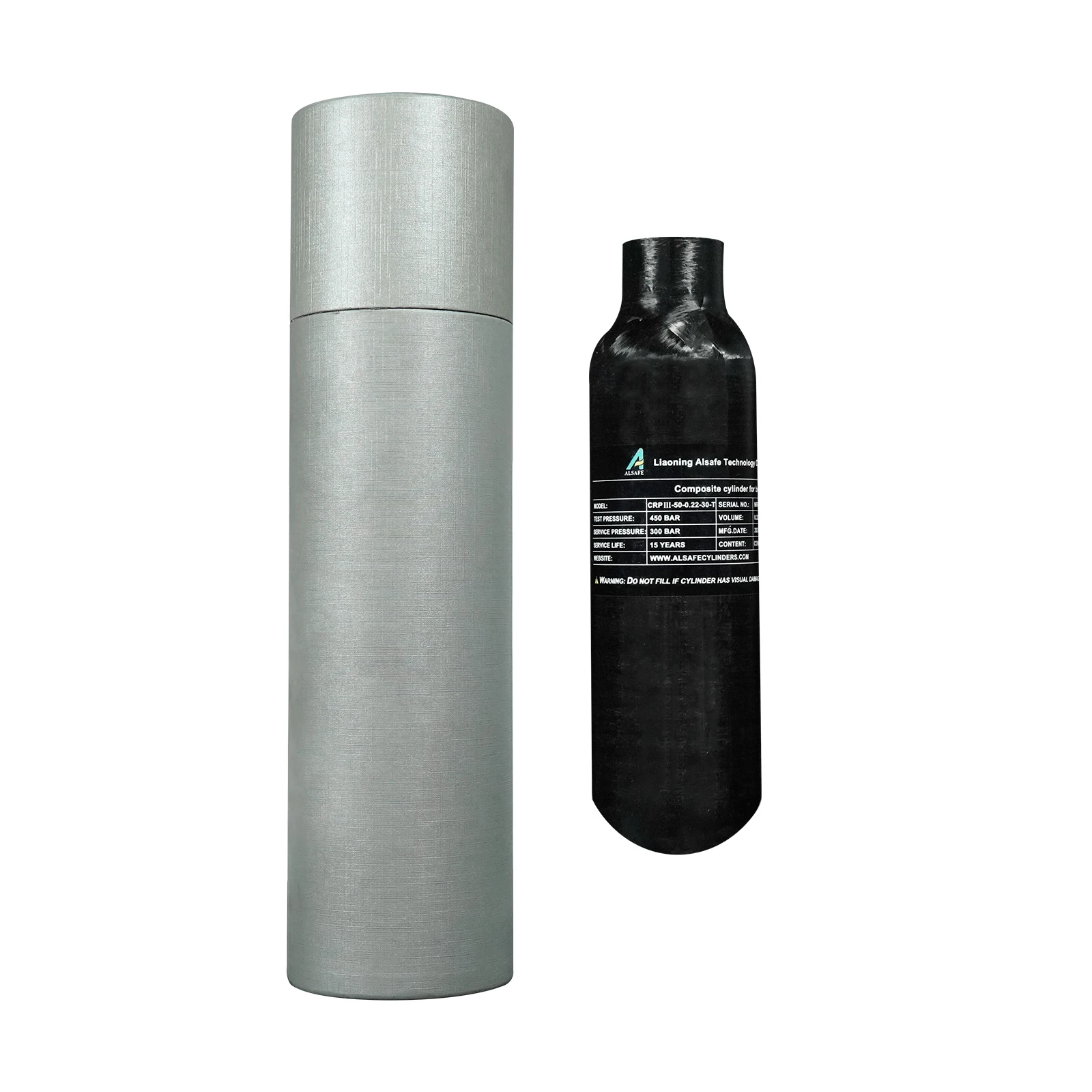 TUXING 4500PSI 300Bar 220CC 0.22L Carbon Fiber Cylinder High Pressure Tank HPA Cylinder M18*1.5 Pneumatic Components