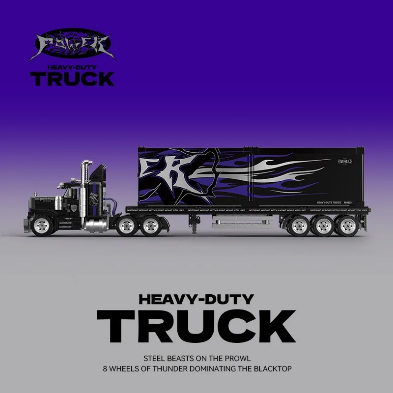 Em estoque pb8829 moc recipiente técnico caminhão blocos de construção gmc trator tijolos modelo brinquedos para crianças presente natal conjunto