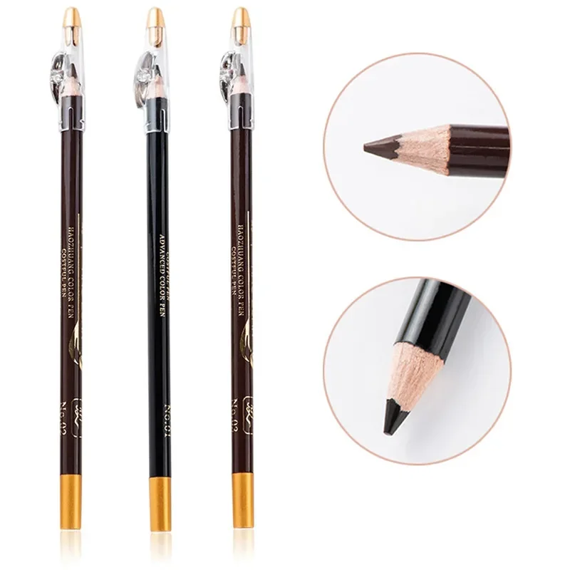 Waterproof Eyebrow Pencil Brown/Black with Sharpener - Eye Makeup Beauty Cosmetic