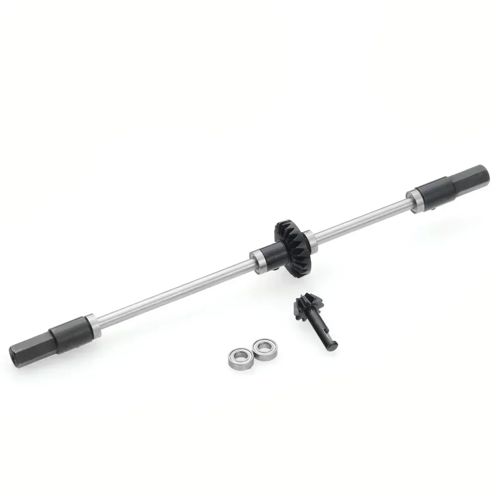 Atualizar metal engrenagem ponte eixo para wpl b14 b24 B-24 c14 c24 C-24 b16 b36 q60 1/16 rc carro peças de reposição metal dianteiro eixo traseiro engrenagem