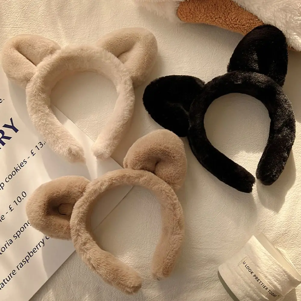 

Soft Cartoon Cat Ears Headband Animal Wide Plush Hairband Cosplay Costume Korean Style Plush Hair Hoop Children