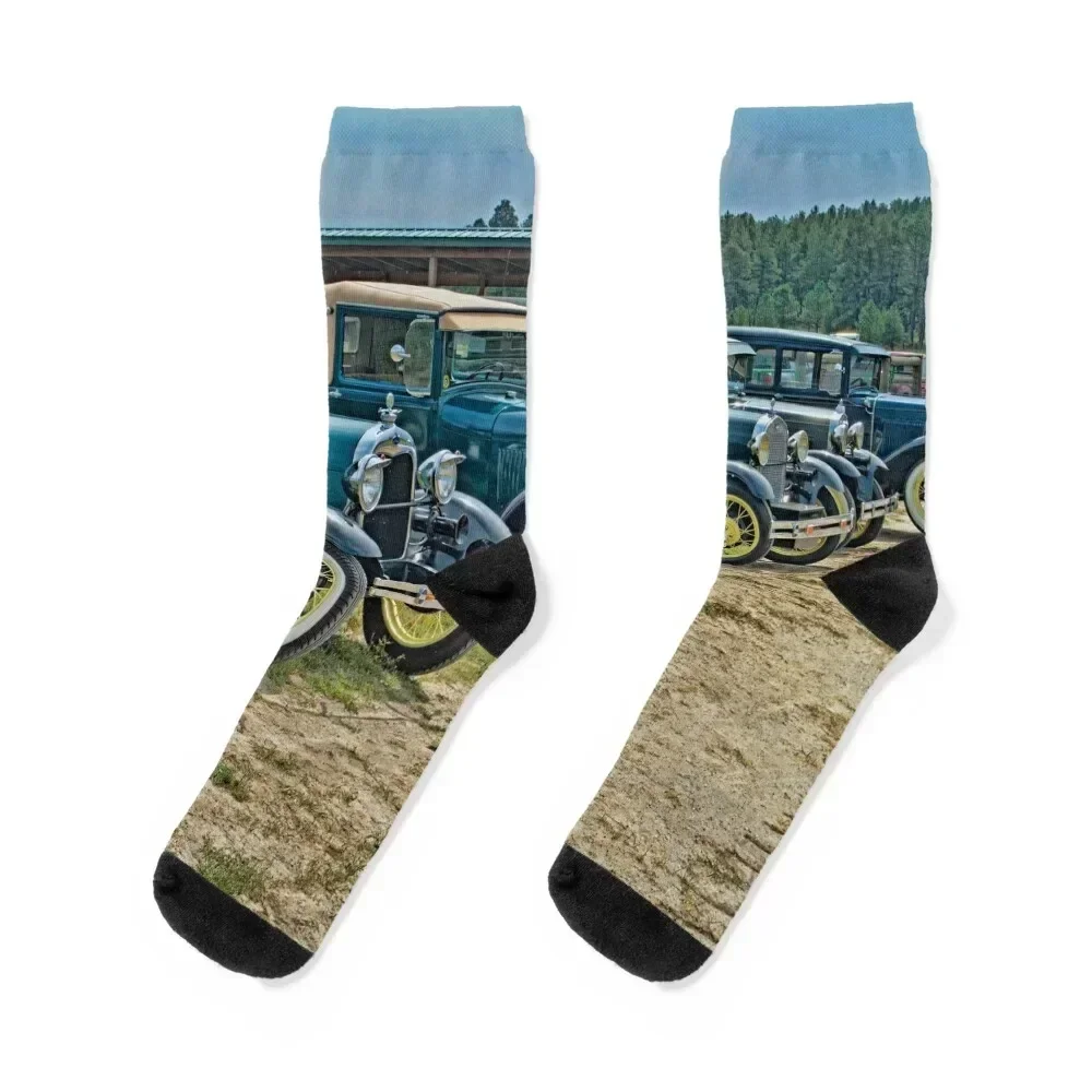 

Vintage Car Lineup Socks tennis japanese fashion custom sports Socks Woman Men's