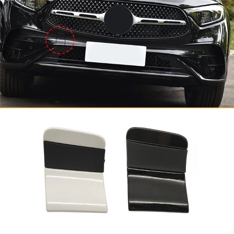 

NEW-Car Front Bumper Tow Eye Hook Eye Cover Cap 2548851801 For Mercedes-Benz GLC W254 2023+ Front Trailer Cover Parts White&Blac
