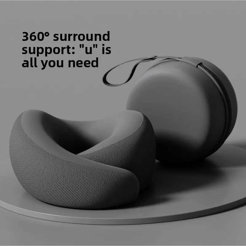 U-Shaped Neck Pillow Neck Support Slow Rebound Adjustable Travel Neck Pillow Washable Memory Foam Sleep Nap Pillows Travel Use