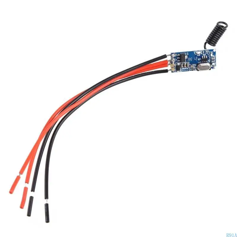 R91A DC3V 3.7V 5V 6V 7V 9V 12V 무선 원격 제어 스위치 2 버튼 수신기