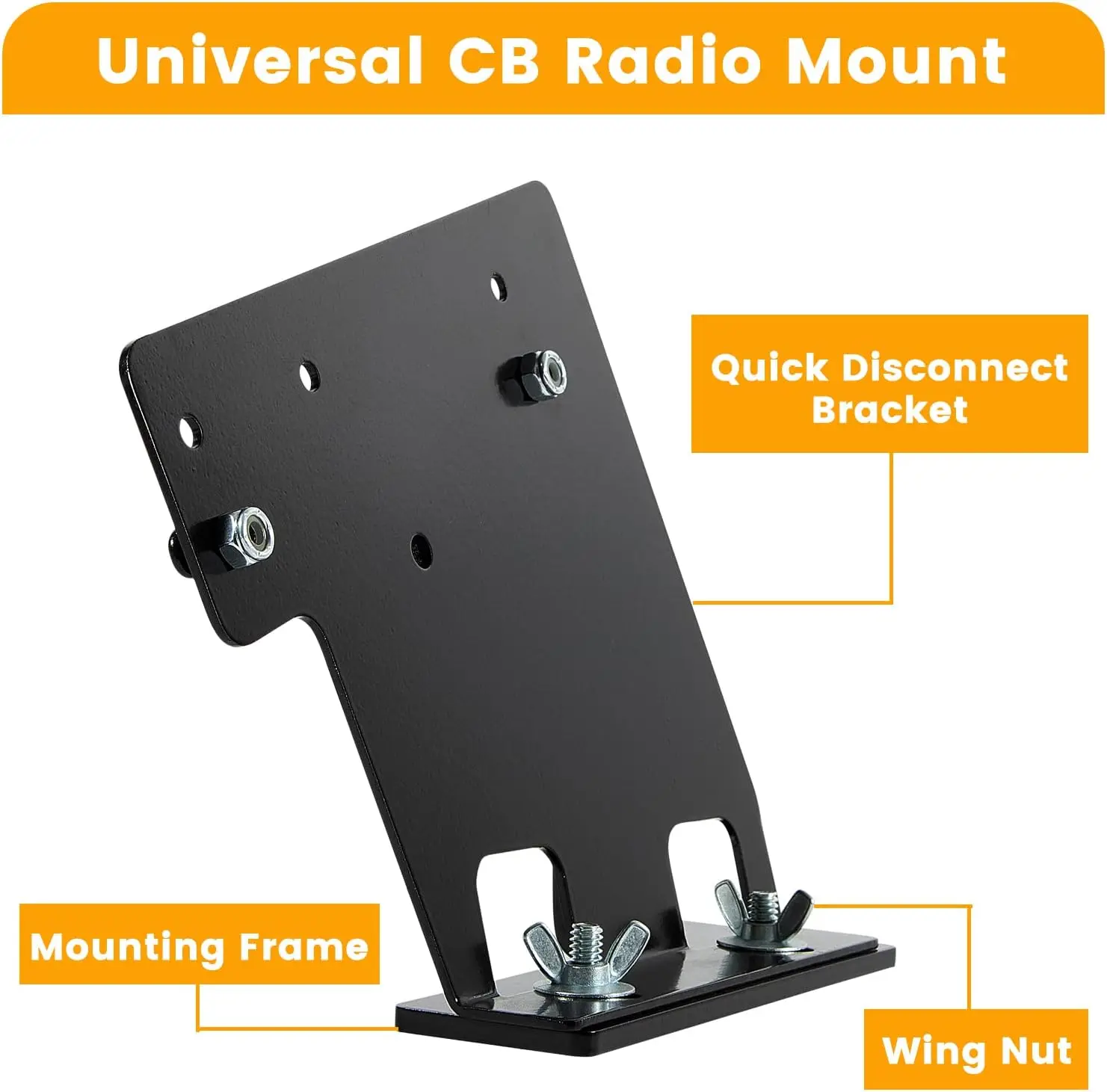 MX Passenger Side Quick Disconnect Universal CB Radio Mount Mobile Radio Mount for Jeep Wrangler JL & Gladiator JT 2018-2023