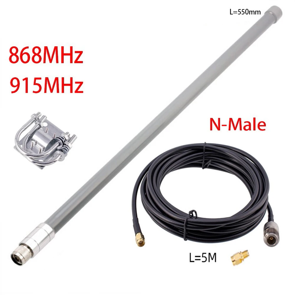 For Urban Surveillance For Agriculture For LORA Antenna Antenna Kit RG58 Fiberglass N Male Connector 868-915MHz