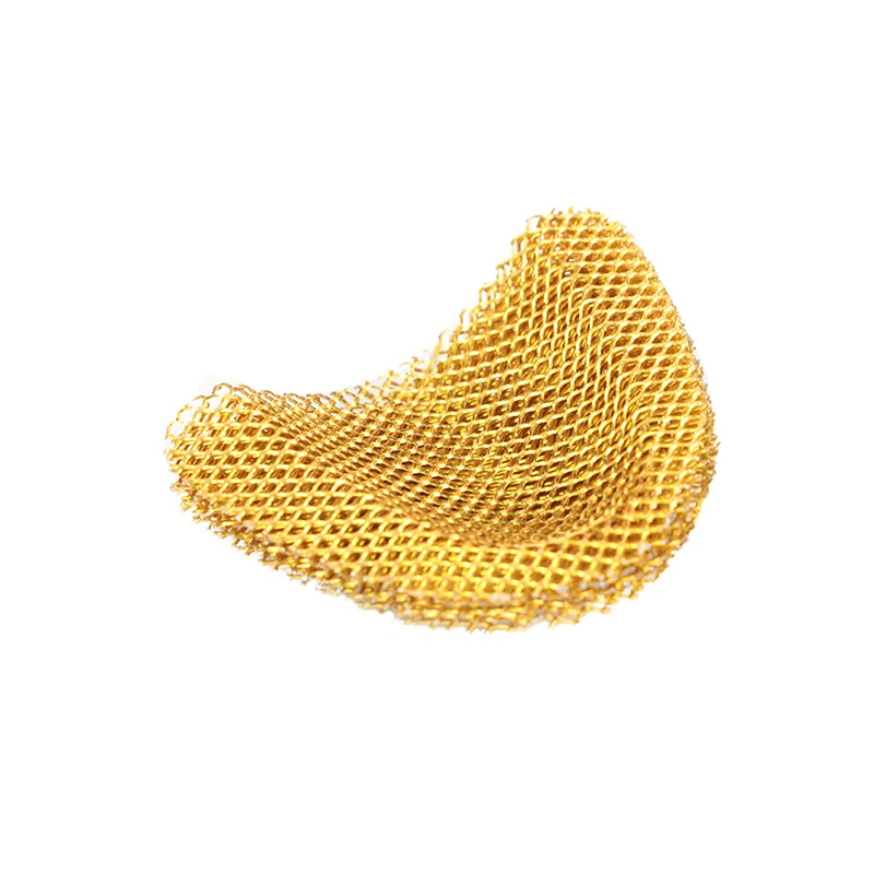 20Pcs Dental Reinforcement Mesh Golden Metal Palatal Reinforcement Mesh for Upper and Lower Palatal