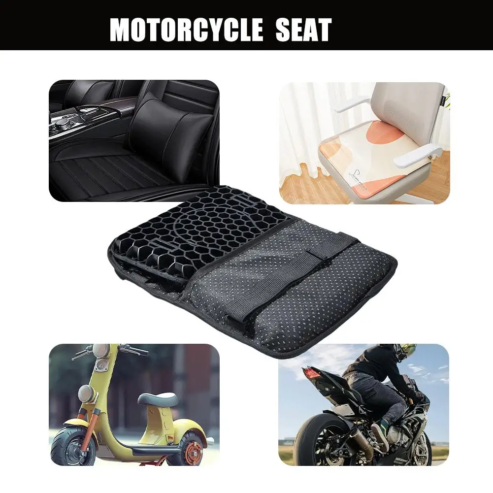 

Motorcycle Honeycomb Gel Cushion 3d Mesh Fabriccomfort Absorbing Relief Cushion Breathable Damping Pressure Motorcycle K2r8