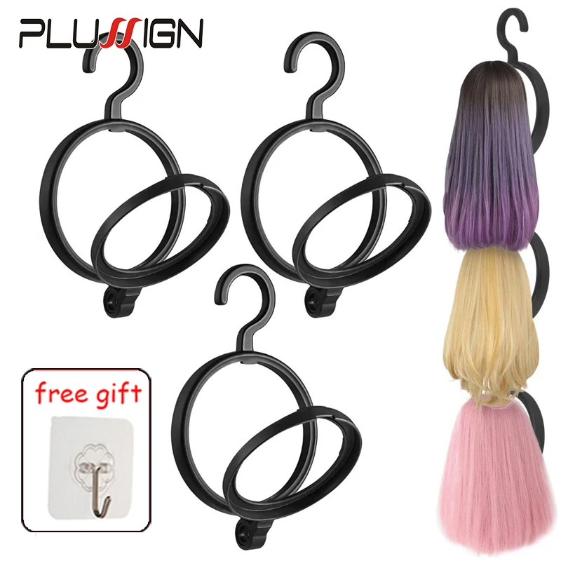 Plastic Wig Hanger Stand For Multiple Wigs Black Drying Display Stand For Wigs Styling Tool Wig Hanger Stands With Free Hook