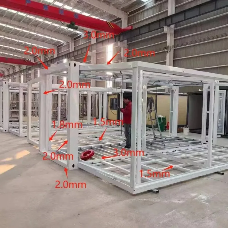 High Quality 20-Foot Steel Double Wing Expansion Container House For Bedroom & Workshop Use Fast Install Outdoor Application