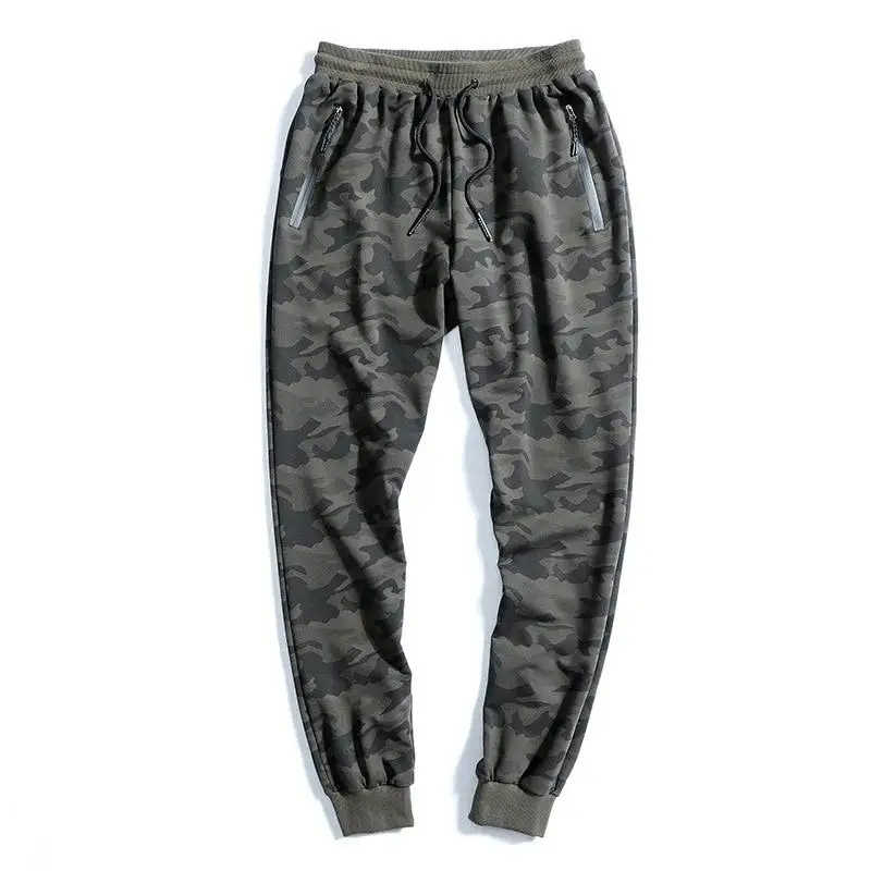 Plus Size L-10XL Men Camouflage Sweatpants Spring Summer Autumn  Casual Cotton Drawstring Elastic Waist Slim Long Sport Pantsn