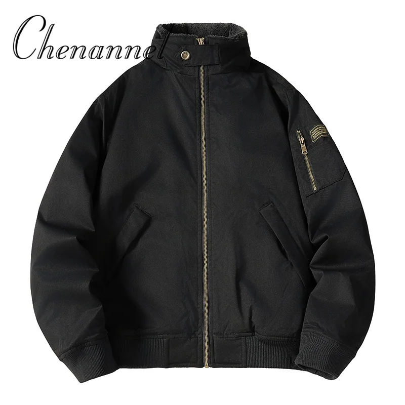 Nuova giacca da uomo in cotone autunno inverno, versatile casual elegante antivento caldo con colletto alla coreana