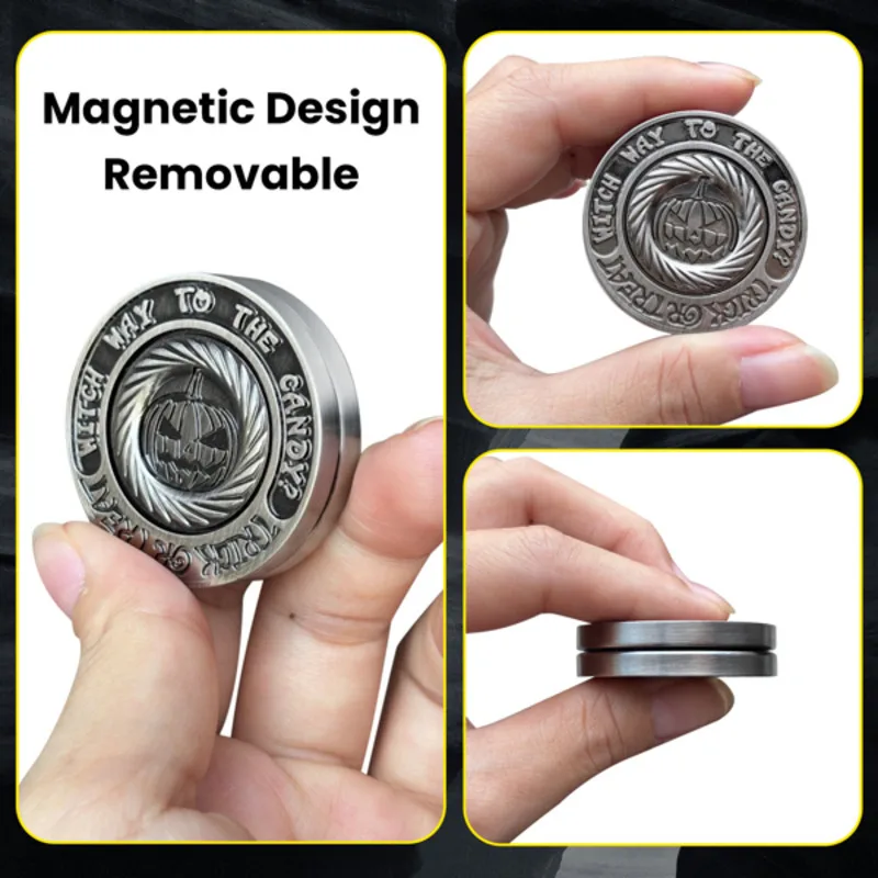 Magnetic Metal Fidget Slider Coin Decompression Toy Fidget Toy Adult EDC Casual Fidget Toy Sensory Toy for Anxiety Stress Relief