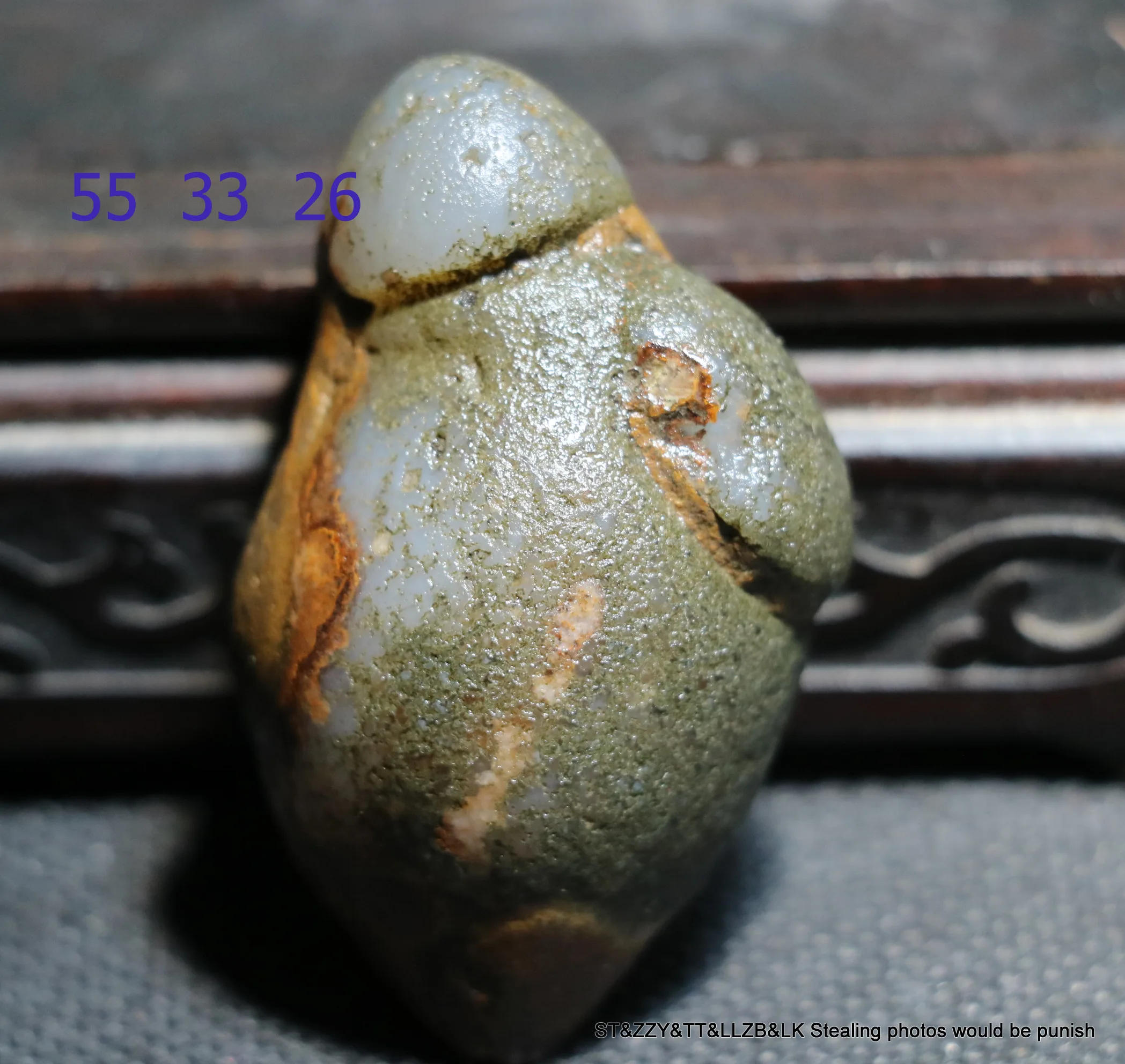 Big Treasure Talisman Power Cool Appearance Alashan Desert Agate Natural Eye Bead Amulet With No Hole For Display Timestown