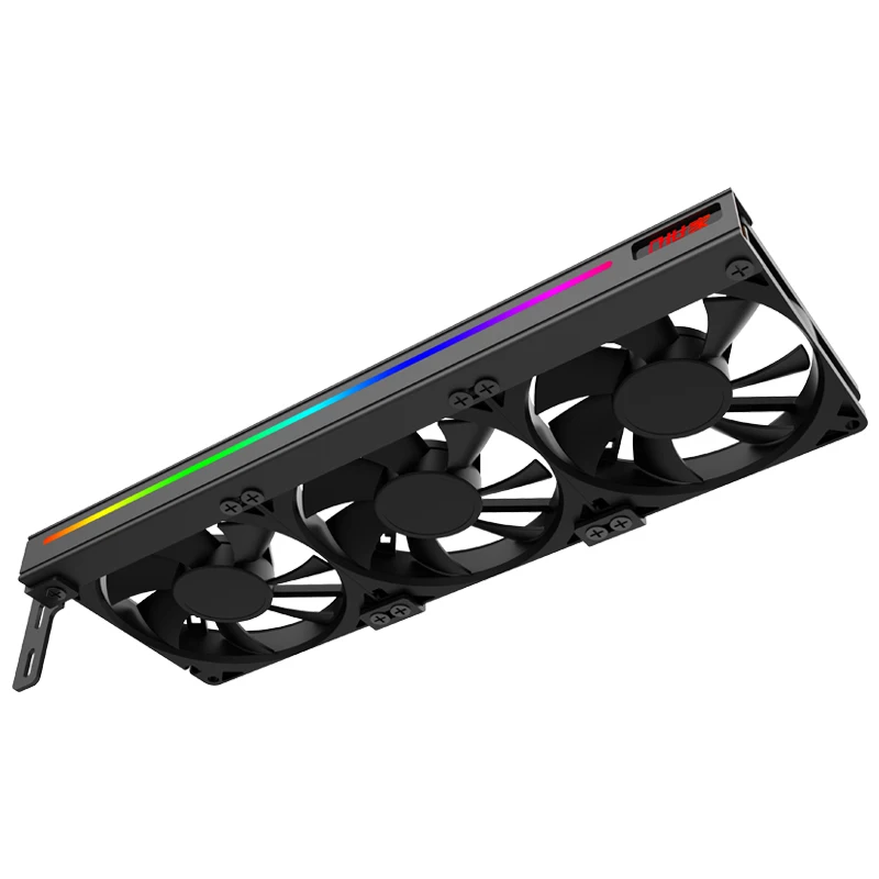 TEUCER VC-C270H ARGB Graphics Card Fan GPU Auxiliary Cooling Fan Side ARGB Lighting Effect GPU Silent Cooling Video Card Fan