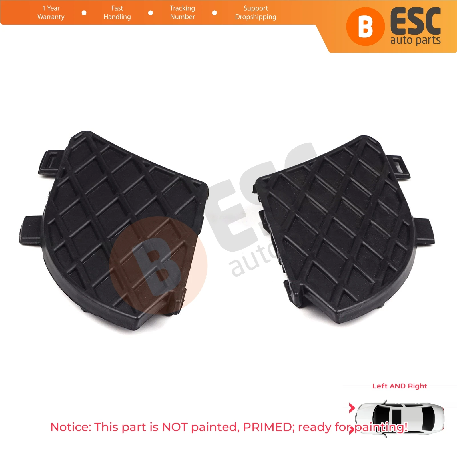 ESP1099 Front Bumper Lower Grille Fog Light Cover Left Right A2108850253 153 for Mercedes E W210 E320 E430 E55 AMG 1999-2003