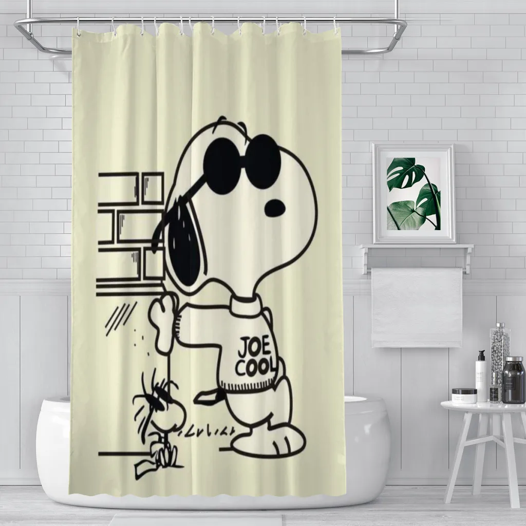 

Snoopy Unique decor Modern Fabric Bathroom Shower Curtains art design Curtain