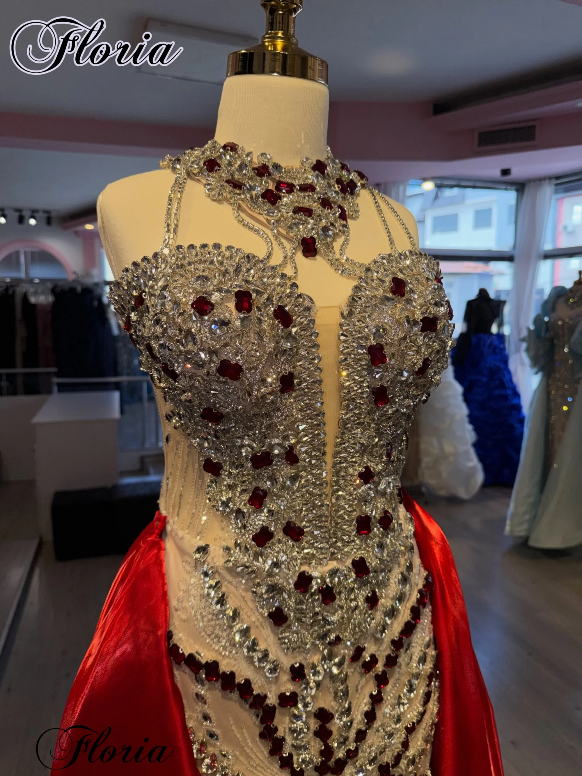 2026 High Fashion Crystals Prom Dresses Mermaid Sleeveless Evening Party Dresses Elegant Pageant Vestidos De Fiesta Customized