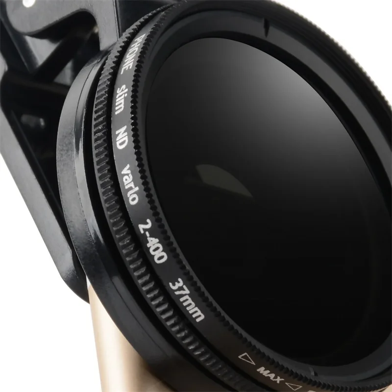 ZOMEI 37 ミリメートル携帯電話カメラレンズプロフェッショナル ND 円偏光フィルター ND2-400 Xiaomi サムスン携帯電話 WithClip