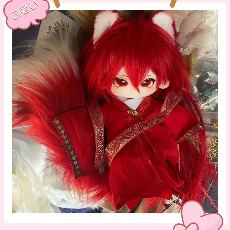 

Game Anime GS Impact Cosplay 20cm Diluc Soft Plush High Temperature Silk Wig Adorable Embroidery Doll Toy Plush Collect Gift