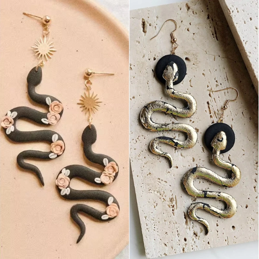 Snake Shaped Clay Molds Resin High-precision Cutting Molds DIY Handmade Tools For Earring Jewelry Ornaments Making Clay Cutters