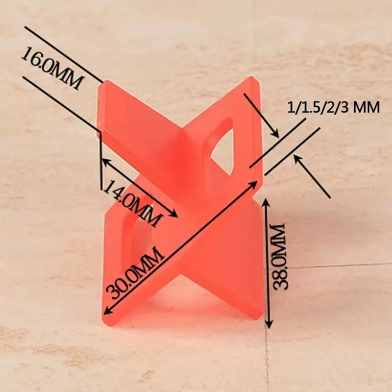 ABAE-Replaceable Floor Leveler Tile Spacer Clip Leveling System Reusable Floor Gap Clip Wedge Tile Tool 100Pcs