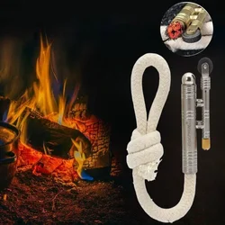 Windproof portable retro grinding wheel lighter metal outdoor match camping survival smoking accessories tool