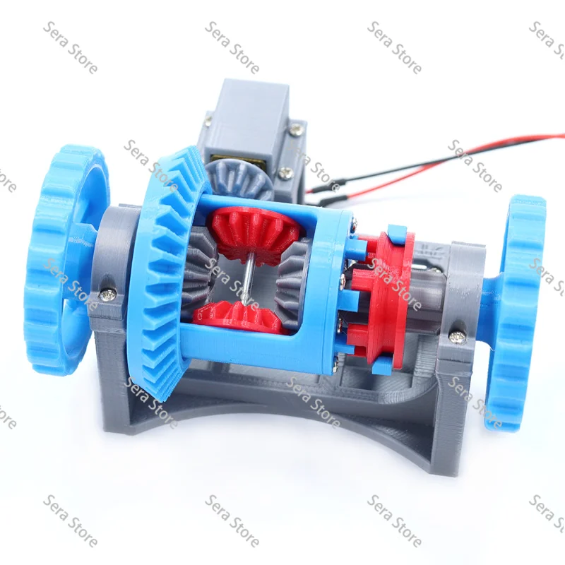 Electric Assembled 3D Printed Automotive Differential Model Gear Transmission Simulation Dynamic Demonstration Teaching Aids