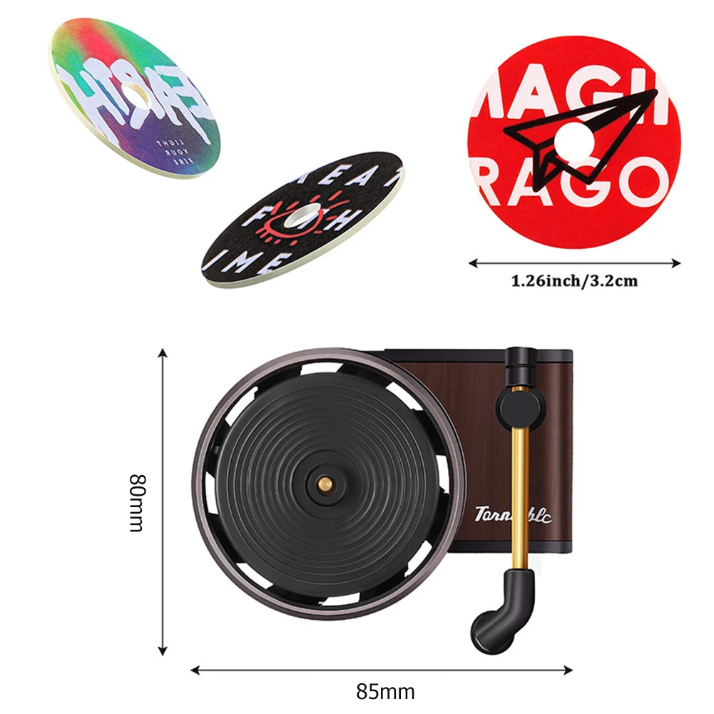 Vintage Turntable Car Perfume Fragrance Clip Spin Phonograph Air Vent Outlet Aromatherapy Clip Auto Decoration Accessories view 6