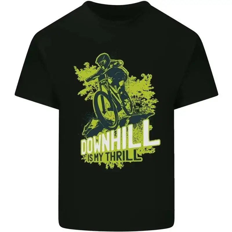 Downhill Mountain Biking My Thrill Cycling Mens Cotton TShirt Tee Top