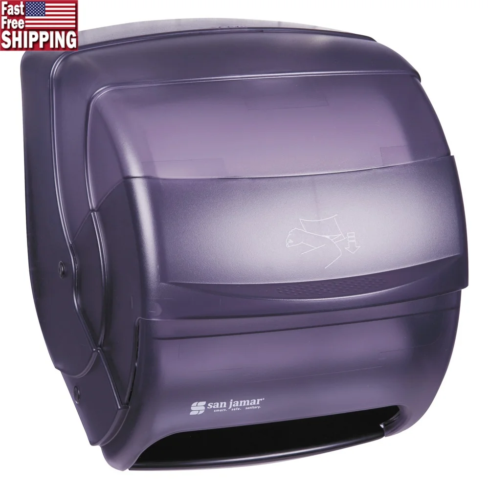 

Hands Free Roll Towel Dispenser Contoured Arm Universal Design Easy Load Low Maintenance Compatible with Coreless Centerpull