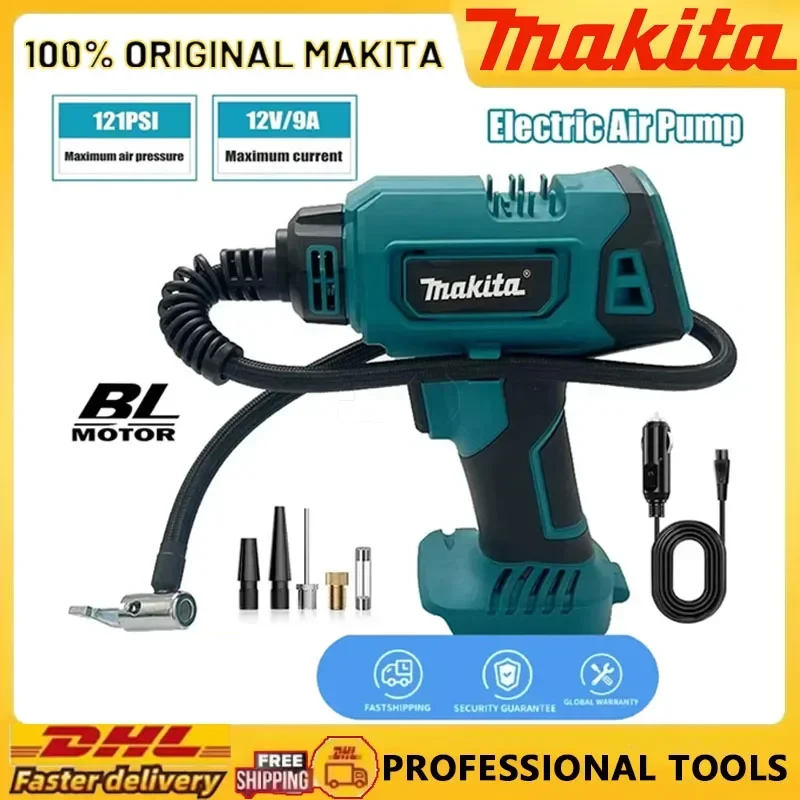 

Беспроводной электрический насос Makita, автомобильный компрессор, автоматический ручной воздушный компрессор, электроинструмент 18В/20В