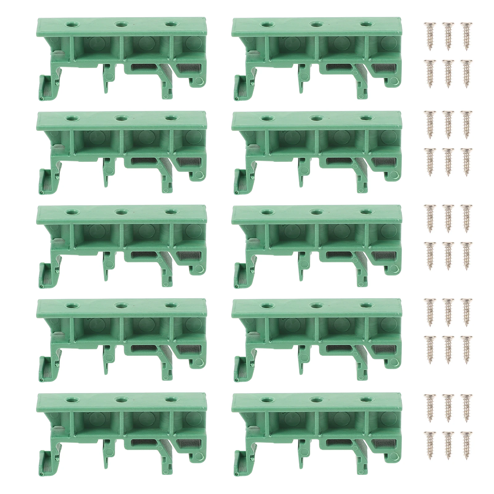 

10 Sets DIN Rail Feet PCB Mounting Brackets Fix Electronic Equipment Plastic Electrical Clips for Circuit Boards